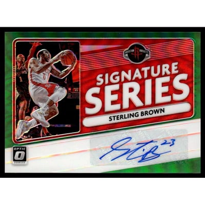 2020-21 Donruss Optic Signature Series Green #11 Sterling Brown