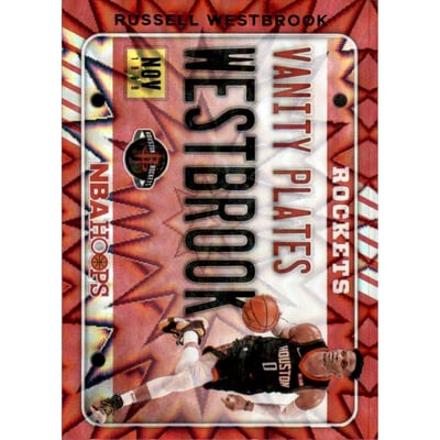 2020-21 Hoops Vanity Plates Purple Explosion #6 Russell Westbrook