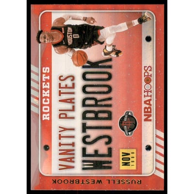 2020-21 Hoops Vanity Plates Winter Holo #6 Russell Westbrook