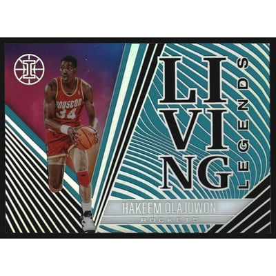 2020-21 Panini Illusions Living Legends Sapphire #9 Hakeem Olajuwon