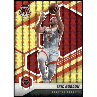 2020-21 Panini Mosaic Mosaic Choice Fusion Red and Yellow #163 Eric Gordon