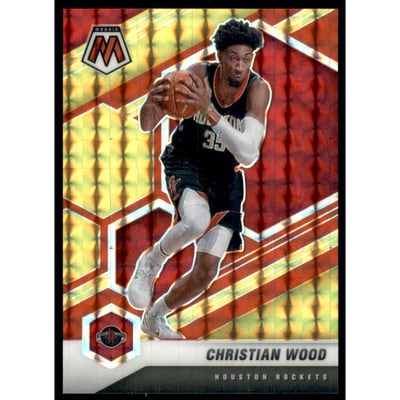 2020-21 Panini Mosaic Mosaic Choice Fusion Red and Yellow #165 Christian Wood