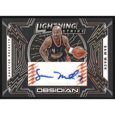 2020-21 Panini Obsidian Lightning Strike Signatures Electric Etch Orange #18 Sam Mack/50