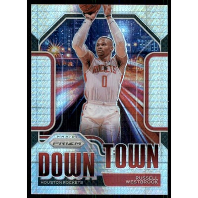 2020-21 Panini Prizm Downtown Bound Prizms Hyper #17 Russell Westbrook