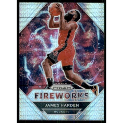 2020-21 Panini Prizm Fireworks Prizms Hyper #11 James Harden