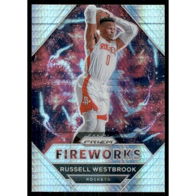 2020-21 Panini Prizm Fireworks Prizms Hyper #17 Russell Westbrook