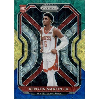 2020-21 Panini Prizm Prizms Choice Blue Yellow and Green #265 Kenyon Martin Jr.