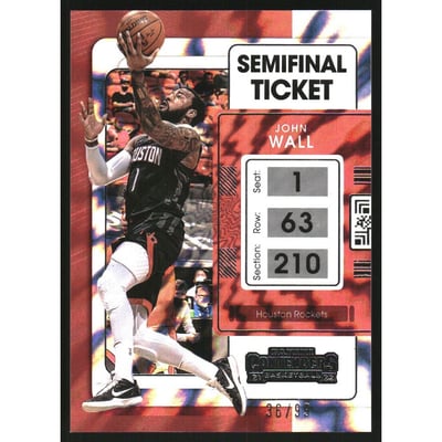 2021-22 Panini Contenders Semifinal Ticket #60 John Wall