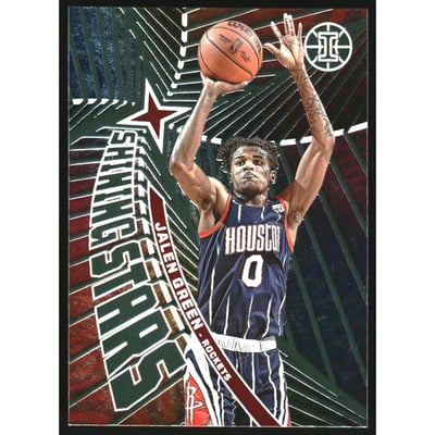 2021-22 Panini Illusions Shining Stars Emerald #19 Jalen Green