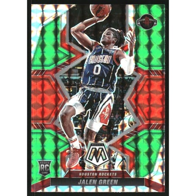 2021-22 Panini Mosaic Mosaic Choice Red and Green #206 Jalen Green
