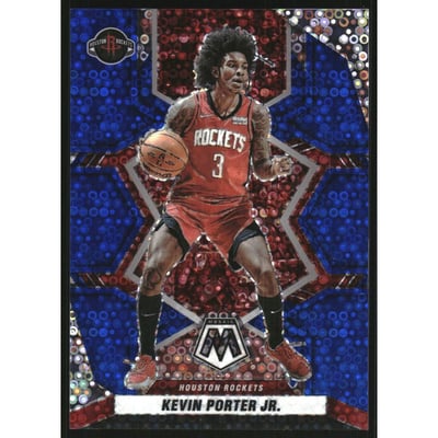 2021-22 Panini Mosaic Mosaic Fast Break Blue #40 Kevin Porter Jr.