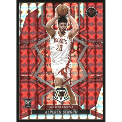 2021-22 Panini Mosaic Mosaic Red #218 Alperen Sengun