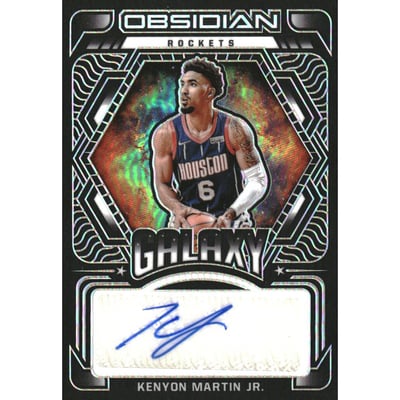 2021-22 Panini Obsidian Galaxy Autographs #28 Kenyon Martin Jr./149