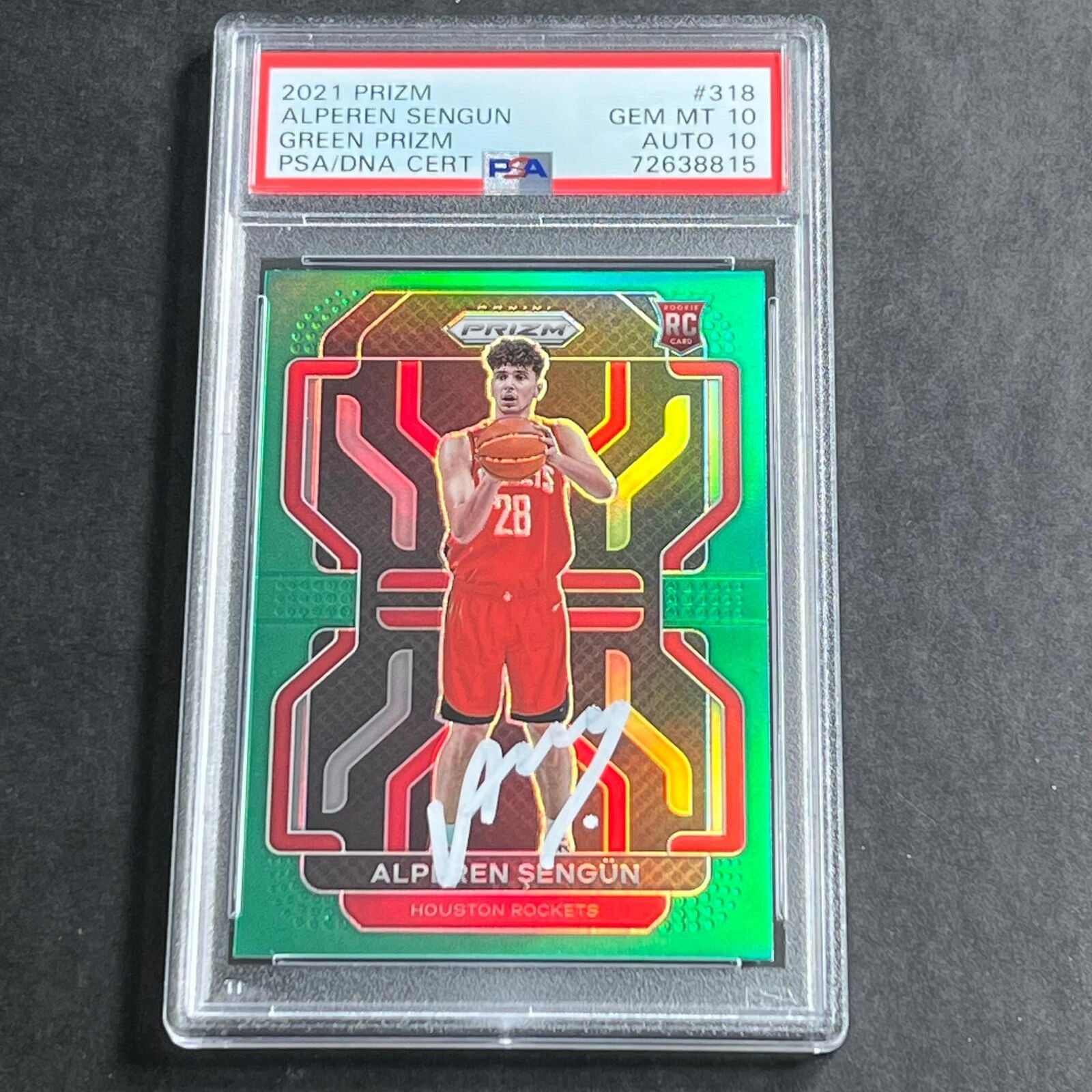 2021-22 Panini Prizm Green #318 Alperen Sengun Auto 10 Card 10 PSA 
