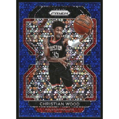 2021-22 Panini Prizm Prizms Fast Break Blue #112 Christian Wood