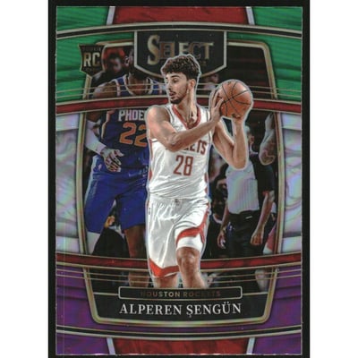 2021-22 Select Prizms Green White Purple #19 Alperen Sengun