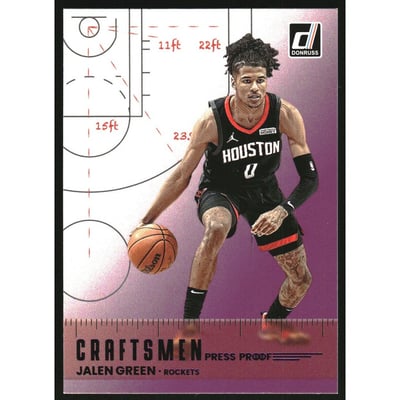 2022-23 Donruss Craftsmen Press Proof Purple #12 Jalen Green