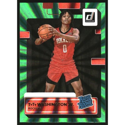 2022-23 Donruss Holo Green Laser #229 TyTy Washington Jr. RR