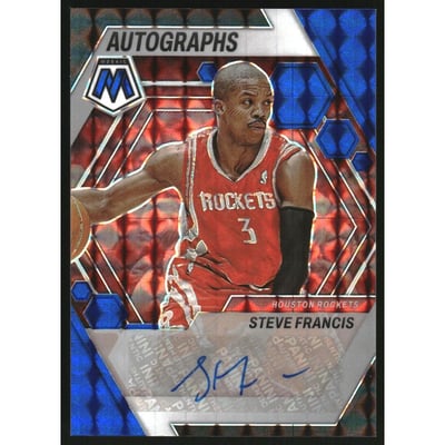 2022-23 Panini Mosaic Autographs Mosaic Blue #8 Steve Francis/49
