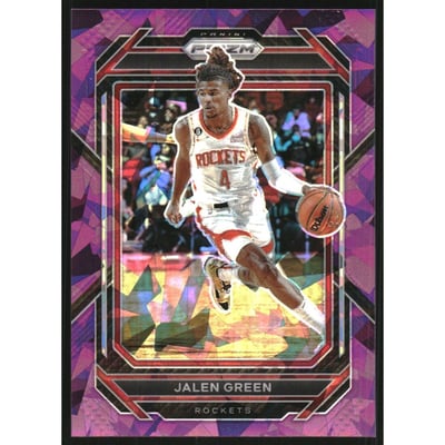 2022-23 Panini Prizm Prizms Purple Ice #181 Jalen Green