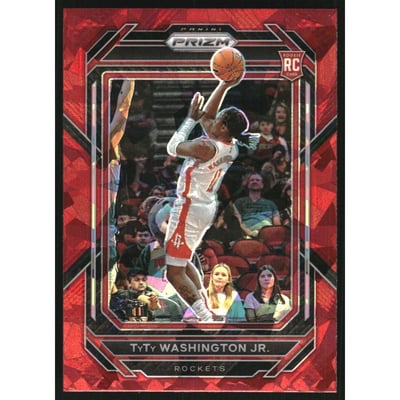 2022-23 Panini Prizm Prizms Red Ice #243 TyTy Washington Jr.