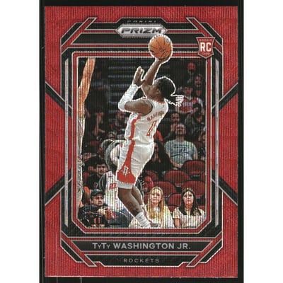 2022-23 Panini Prizm Prizms Ruby Wave #243 TyTy Washington Jr.