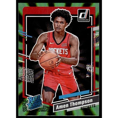 2023-24 Donruss Holo Green Laser #206 Amen Thompson