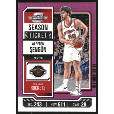 2023-24 Panini Contenders Optic Pink #69 Alperen Sengun