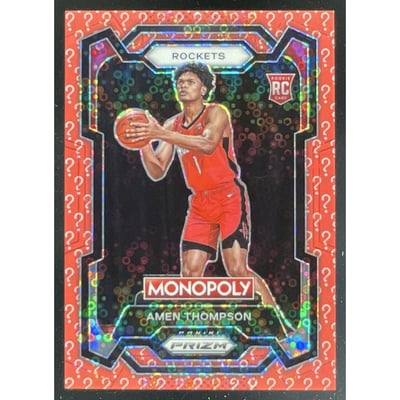 2023-24 Panini Prizm Monopoly Question Mark #33 Amen Thompson RC /25