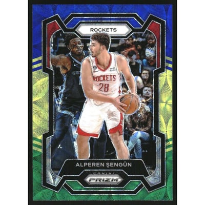 2023-24 Panini Prizm Prizms Choice Blue Yellow and Green #20 Alperen Sengun