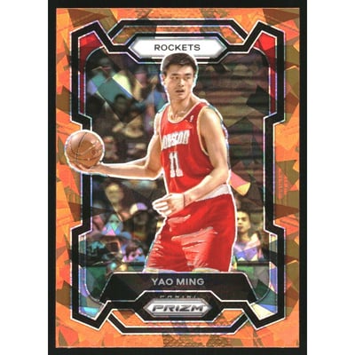 2023-24 Panini Prizm Prizms Orange Ice #199 Yao Ming