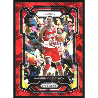 2023-24 Panini Prizm Prizms Red Ice #191 Hakeem Olajuwon