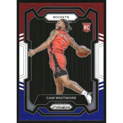 2023-24 Panini Prizm Prizms Red White and Blue #129 Cam Whitmore
