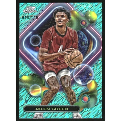 2023-24 Topps Cosmic Chrome Aqua Equinox Refractors #46 Jalen Green