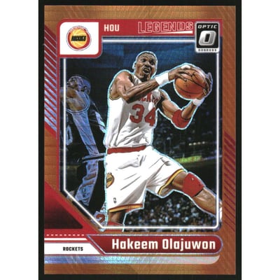 2024-25 Donruss Optic Hyper Orange #249 Hakeem Olajuwon LGD