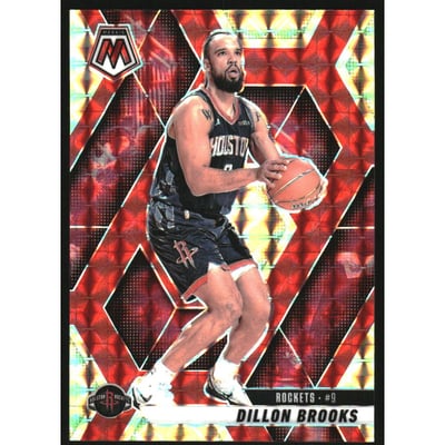 2024-25 Panini Mosaic Mosaic Choice Fusion Red and Yellow #183 Dillon Brooks