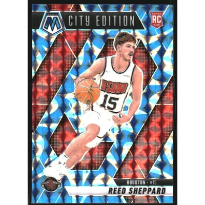 2024-25 Panini Mosaic Mosaic Reactive Blue #276 Reed Sheppard/City Edition