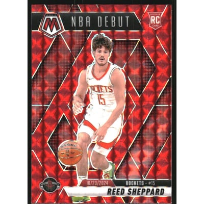 2024-25 Panini Mosaic Mosaic Red #252 Reed Sheppard/NBA Debut