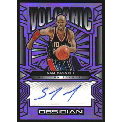 2024-25 Panini Obsidian Volcanic Signatures Electric Etch Purple Flood #21 Sam Cassell/49