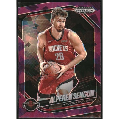 2024-25 Panini Prizm Black Prizms Purple Ice #104 Alperen Sengun