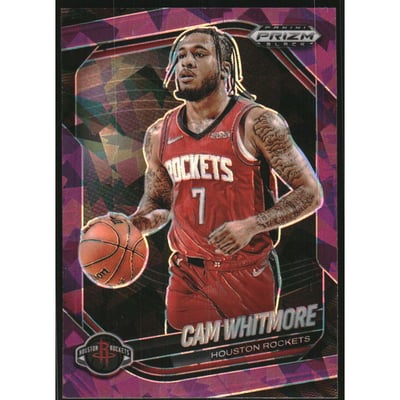 2024-25 Panini Prizm Black Prizms Purple Ice #199 Cam Whitmore