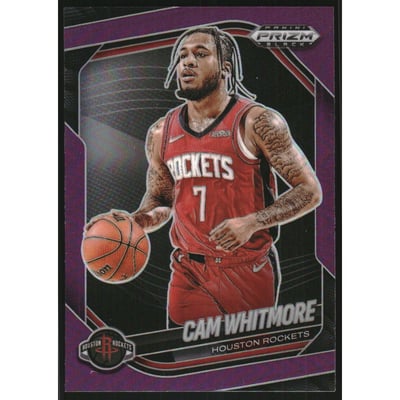 2024-25 Panini Prizm Black Prizms Purple #199 Cam Whitmore