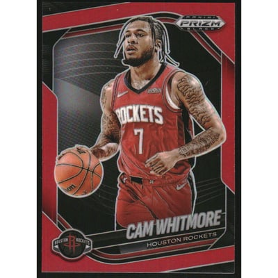 2024-25 Panini Prizm Black Prizms Red #199 Cam Whitmore