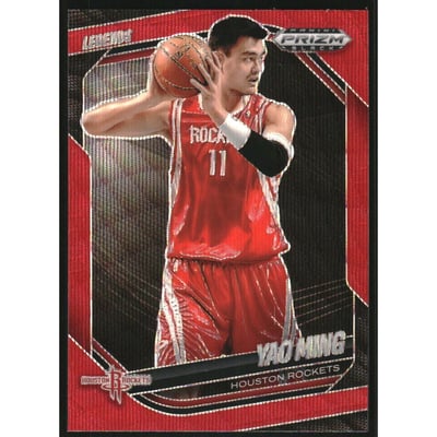 2024-25 Panini Prizm Black Prizms Ruby Wave #264 Yao Ming LGD