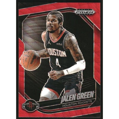 2024-25 Panini Prizm Black Prizms Ruby Wave #57 Jalen Green