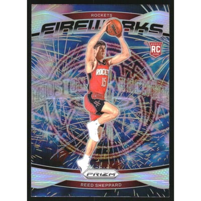 2024-25 Panini Prizm Fireworks Prizms Silver #15 Reed Sheppard