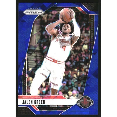 2024-25 Panini Prizm Prizms Blue Ice #102 Jalen Green