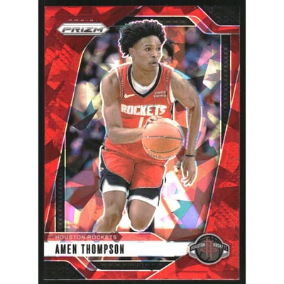 2024-25 Panini Prizm Prizms Red Ice #118 Amen Thompson
