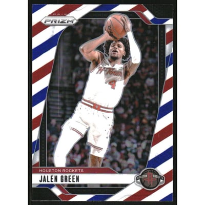 2024-25 Panini Prizm Prizms Red White and Blue #102 Jalen Green