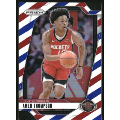 2024-25 Panini Prizm Prizms Red White and Blue #118 Amen Thompson
